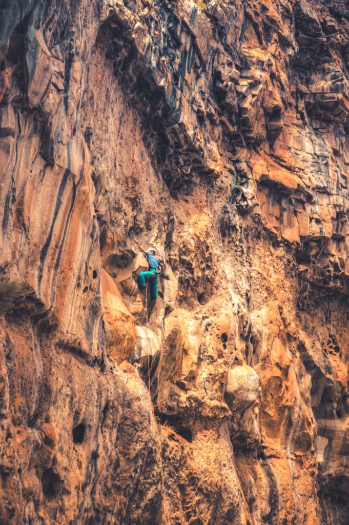 Samuel Calvente Climbing in Salto del Perro